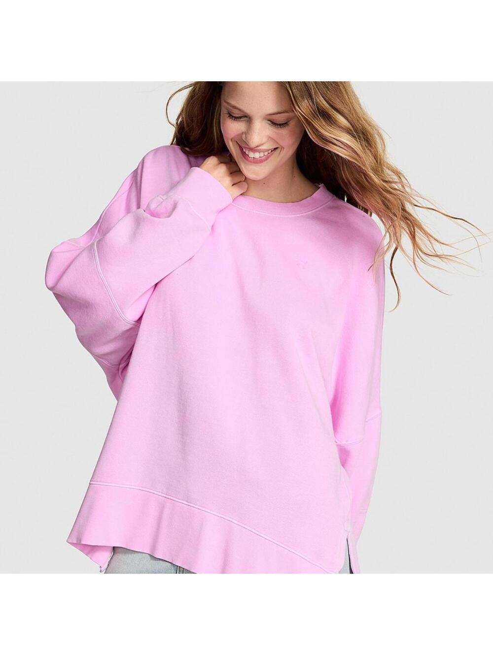 Victoria's Secret PINK Campus Fleece Tunic Sweatshirt
